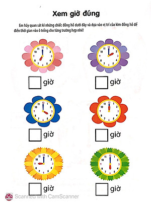 Sách Vui Học Toán - Học Xem Giờ