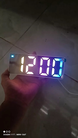 Đồng Hồ Led, Đồng Hồ Để Bàn RGB, Có Báo Thức, Hiển Thị Thời Gian, Nhiệt Độ, Có Cảm Biến Ánh Sáng Tự Động, Decor Phòng Ngủ Chill