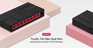 Bộ chia mạng Mercusys MS108G 8-Port 10/100/1000 Mbps - Hàng chính hãng