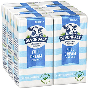 Thùng 4 Lốc Sữa Nguyên Kem Devondale Fullcream (4 x 6 x 200Ml)