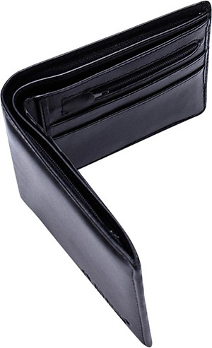 Ví Nam Da Bò Huy Hoàng HT2102 (12.5 x 9.5 cm) - Đen