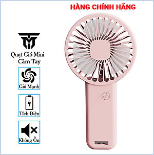 Quạt Cầm Tay Mini Tích Điện Teement, Có Giá Đở Điện Thoại, Sạc USB Di Động Tiện Lợi - Hàng Chính Hãng