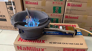 Bếp Khè Gas Công Nghiệp Namilux Tặng Kèm Van Ga Cao Áp Namilux Và 2M Dây Ga Thái Kèm 2 Cổ Dê - Hàng Chính Hãng