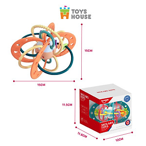Đồ chơi bóng vòng nhựa mềm kết hợp gặm nướu cho bé ToysHouse 822-86