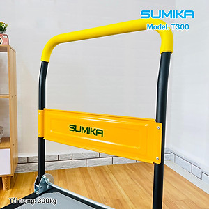 Xe đẩy hàng 4 bánh SUMIKA T300 - Khung thép, tay cầm gấp mở tiện lợi, tải trọng 300kg