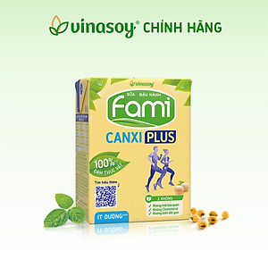 Thùng sữa đậu nành Vinasoy Fami Canxi Plus hộp (200ml x 36 hộp)