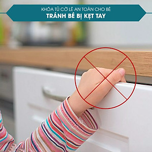 Combo 4 Khóa tủ lạnh, chốt an toàn tủ lạnh, ngăn kéo, tủ đồ. Khóa cửa tủ an toàn cho bé. Chất liệu nhựa cao cấp