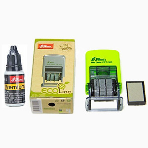 Dấu Liền Mực Ngày-Tháng-Năm In trên Mọi Chất Liệu Mini dater Shiny PET 300