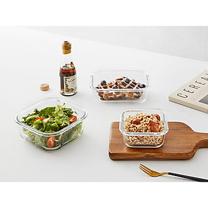 Hộp bảo quản thủy tinh LocknLock BLANC - Hộp chữ nhật