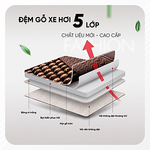 Thảm Lót Ghế Xe Ô Tô Massage Hạt Gỗ - Lưu Thông, Giảm Đau Khi Ngồi Lâu | Đệm Lót Ghế Ngồi Tấm Liền