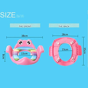 Bệt Lót Bồn Cầu Có Tay Vịn Cho Bé Ngồi Vệ Sinh MINIIN - Hoạ Tiết Ngộ Nghĩnh - Hàng Loại 1( Giao màu ngẫu nhiên )