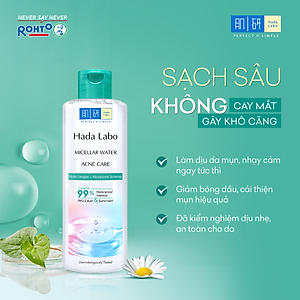 Nước tẩy trang sạch sâu cho da mụn, nhạy cảm Hada Labo Micellar Water Acne Care 240ml