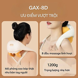 ￼Máy massage cổ vai gáy, chườm nóng với nhiệt độ ổn định, giúp gảm đau vai gáy dành cho người văn phòng và người lớn tuổi