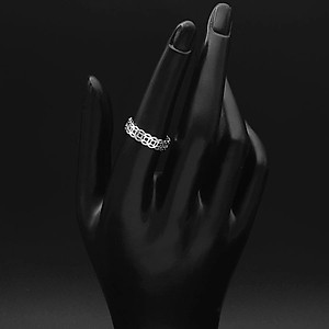 Nhẫn Nữ Bạc Kim Tiền Cầu Lộc Tài May Mắn BẠC HIỂU MINH NU463