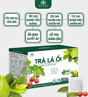 Giá Sỉ 10 Hộp Trà Lá Ổi Mychi Giam Cân Tan Mỡ Ngừa mỡ máu tiểu đường