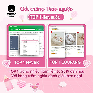Gối chống trào ngược cho bé Rototo Bebe chữ C cao cấp, chất liệu đặc biệt Ripple gợn sóng (Ghi họa tiết gấu)