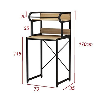 Kệ máy giặt 2 tầng cho máy cửa trên KMG05, loại khung thép sơn tĩnh điện chống bong tróc, gỗ lõi xanh phủ melamine chống nước, hàng được sản xuất tại Việt Nam
