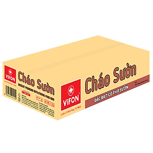 Thùng 50 gói cháo sườn Vifon 70g (có gói thịt sườn thật)