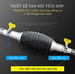 Dụng cụ bơm KG70 hút rượu, xăng dầu chất lỏng bóp tay dễ thủ công đa năng dài 1m - Hàng chính hãng