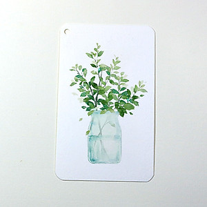 Giấy vẽ màu nước postcard (8 x 13) cm lên màu đẹp không cong, giấy màu trắng kem, 40 tờ giấy dày 280gsm AT788 Green Art - Hàng chính hãng