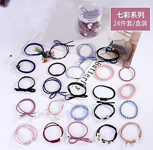 Sét 24 dây buộc tóc cao cấp xuất Nhật HD04