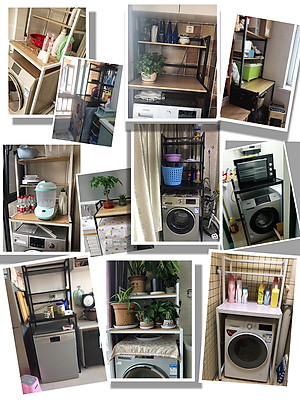 Kệ máy giặt 3 tầng cửa trước KMG01N thương hiệu 9House kệ để đồ trên máy giặt loại khung thép dày dặn sơn tĩnh điện chống bong tróc, gỗ lõi xanh phủ melamine chống nước cực bền, Sản xuất tại Việt Nam - Hàng chính hãng