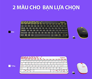 Combo chuột phím không dây Logitech MK240 - Hàng chính hãng