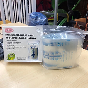 Túi Trữ Sữa Unimom 210ml (Hộp 20 - 10 Túi) Compact BPA Free - Hàng Hàn Quốc, Tiệt Trùng, 3 Khóa Zip Chắc Chắn, 2 Lớp Dày, Túi Đựng Sữa Mẹ, Tui Tru Sua 210ml