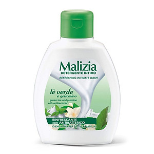 Dung dịch vệ sinh trà xanh và hoa nhài Malizia Refreshing Intimate Wash 200ml tặng kèm móc khóa