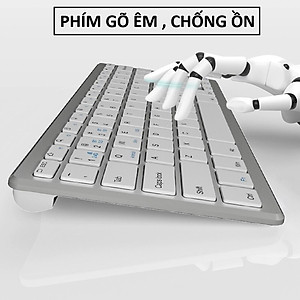 Bàn phím không dây mini W201S - đa kết nối bluetooth 5.0 + 3.0 + Usb wireless 2.4G cho máy tính laptop smartphone hàng nhập khẩu