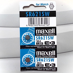 Vỉ 5 Viên Pin SR621SW / 364 Maxell 1.55V Cho Đồng Hồ Đeo Tay