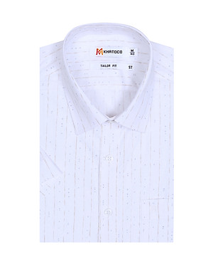Áo sơ mi nam tay ngắn form suông vạt ngang Khatoco A1MN498T2-CNIN473-2603-N