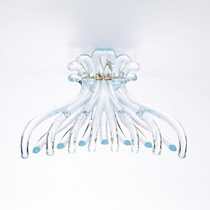 Kẹp càng cua size to 8 răng trong suốt kiểu Hàn Quốc KAH147 - Xanh lá