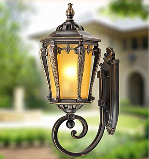 Đèn tường LIOME đồng kính cổ điển trang trí cột cổng, hành lang, ban công sang trọng - kèm bóng LED (821).