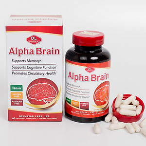 Viên uống bổ não Alpha Brain Olympian Labs Mỹ 60 viên chứa ginkgo biloba giúp tăng cường tuần hoàn não
