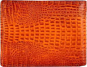 Ví Nam Vân Cá Sấu Nguyên Con Huy Hoàng HT2147 (12.5 x 10 cm) - Vàng