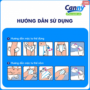 [Deal hot] TÃ DÁN NGƯỜI LỚN CANNY SIZE M/L 10 MIẾNG/GÓI siêu mềm, siêu thấm hút vòng bụng 68-122cm