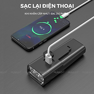 Đèn Pha Xe Đạp Chiếu Sáng Chống Nước CD-30 Gắn Tay lái, Vỏ nhựa ABS, Sạc Điện Type-C Có Đồng Hồ Hiển Thị Thời Gian Lượng Pin, Có Hỗ trợ Sạc Khẩn Cấp - Mai Lee