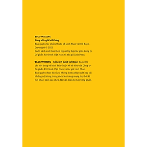Sách Blog Writing - Sống với nghề viết blog