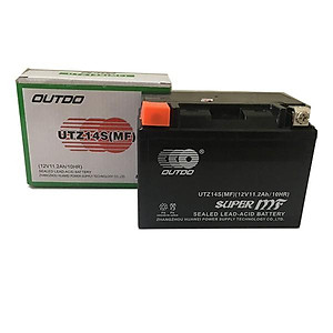 Bình ắc quy xe moto OUTDO UTZ14S (12V-11.2AH), bình acquy sh 300i