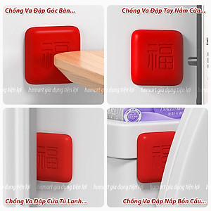 Nút Chống Va Đập Cửa Dán Bảo Vệ Tường Hamart Keo 3M Siêu Dính Silicon Chống Ồn Hiệu Quả