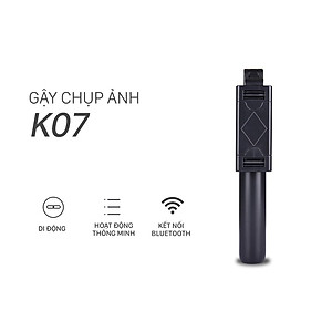 Gậy Chụp Ảnh Tự Sướng Bluetooth 3 Chân Đa Năng – Chụp Hình Selfie K07 Có Remote Điều Khiển Từ Xa - Hàng nhập khẩu