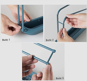 Kệ Nhựa Dài Gấp Gọn Điều Chỉnh Được Kích Thước Phù Hợp Với Bồn Rửa Chén Nhà Bạn , Có Giá Treo Khăn- Chính Hãng GROFA 