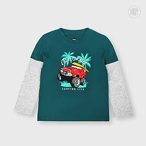 Bộ bé trai BIGFOX - MISS MEOW thu đông, bộ dài tay cho bé phong cách Âu Mỹ in ôtô CALIFORNIA 11 - 38kg