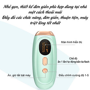 Máy triệt lông vĩnh viễn mini cầm tay vô hạn xung chính hãng chức năng triệt lông IPL tẩy lông tay chân