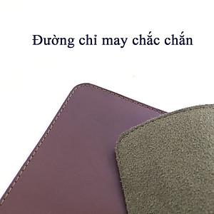 Lót chuột da bò thật P104, bàn kê chuột 2 lớp dày dặn, đường may chắc chắn, lót êm tay và bắt quang cho game thủ ngồi máy tính lâu