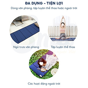 Đệm ngủ trưa văn phòng gấp gọn EMA loại cao cấp dày 1cm - tặng kèm túi đựng