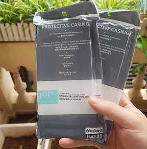 Ốp cho Samsung Galaxy Note 20 - Silicon trong suốt hãng GOR có gờ bảo vệ camera Hàng nhập khẩu