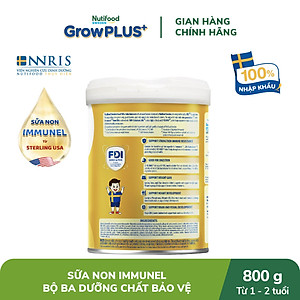 Sữa bột Nutifood GrowPLUS+ Sữa Non Immunel trên 1 tuổi Lon 800g
