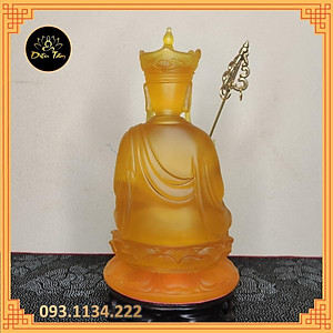 Tượng địa tạng vương bồ tát – tượng phật Địa Tạng lưu ly màu vàng cao 21cm đồ thờ cúng phong thủy shop Diệu Tâm